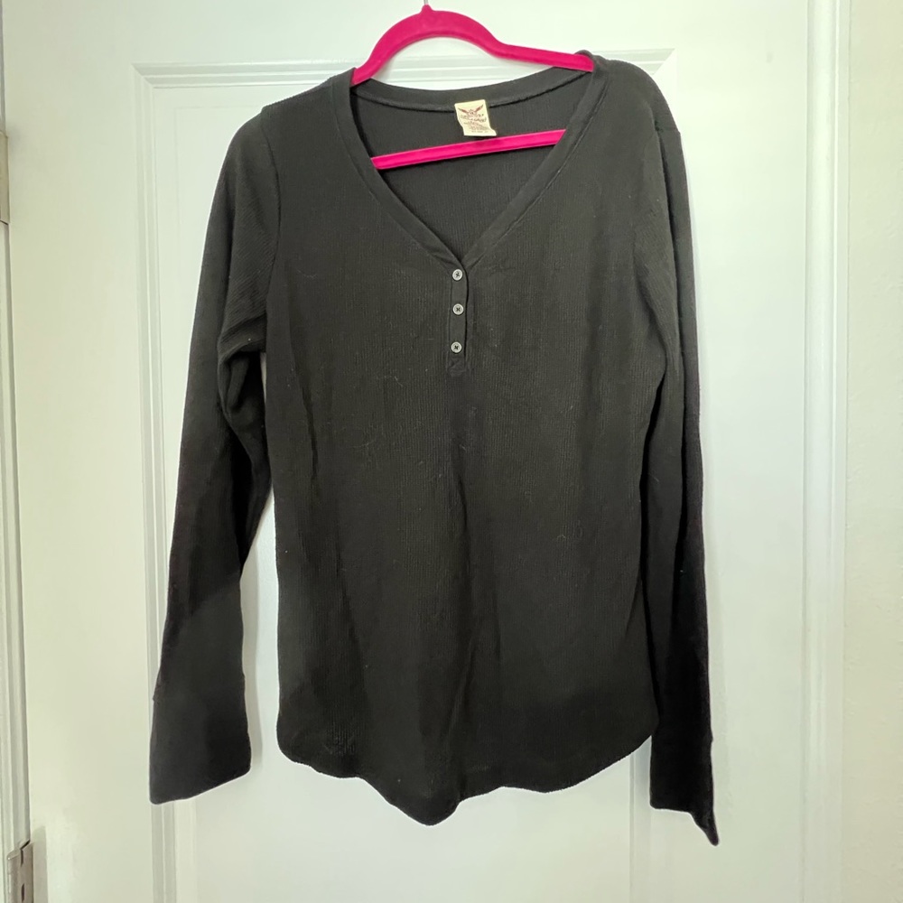 Faded Glory Black Long Sleeve Shirt